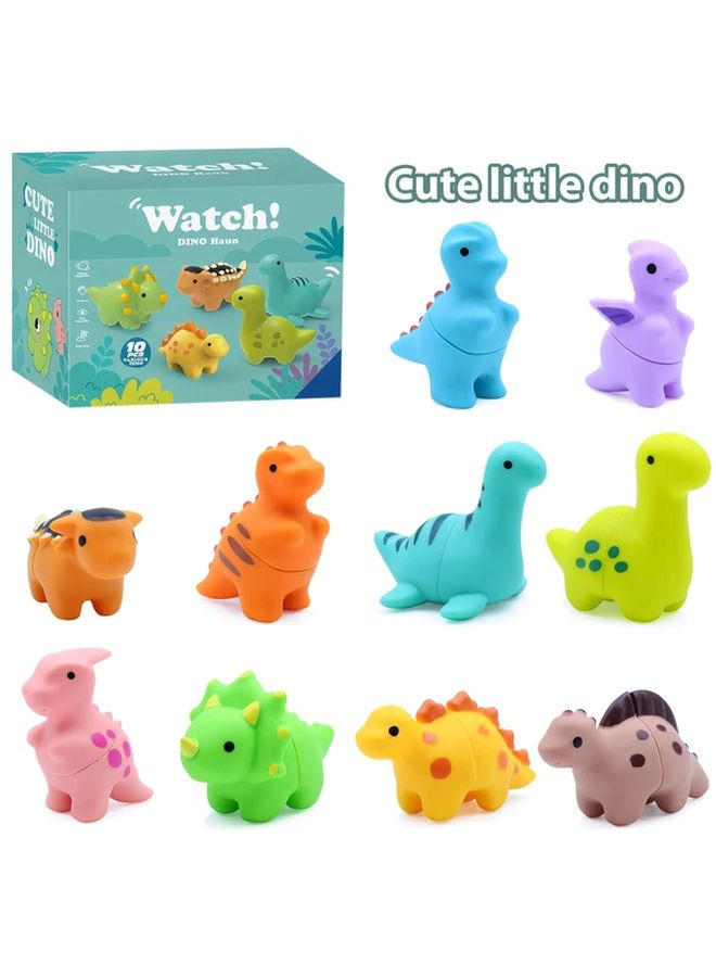 10 قطعة من ألعاب الديناصورات التعليمية للأطفال في مرحلة ما قبل المدرسة، ألعاب مطابقة مزدوجة الجوانب - Image 2